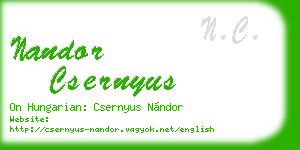 nandor csernyus business card